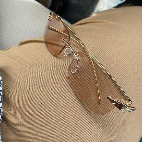 Rimless Cheetah Vintage Sunglasses - Picture 8 of 8